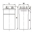 ベント据置鉛蓄電池HS-(E)形（高率放電用ペースト式） 寸法図を表示する