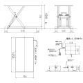 フラットリフト FL-MHJ（Mサイズ） 寸法図を表示する