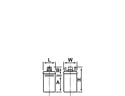 ベント据置鉛蓄電池 外形図