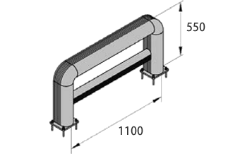 FE 150 REF 1100X550 寸法図