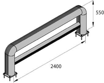 FE 150 REF 2400X550 寸法図