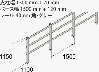 HR 90 1500X1150 MODULAR 寸法図