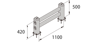 LM 1100X500 寸法図