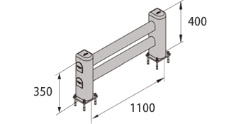 SM 1100X400 寸法図