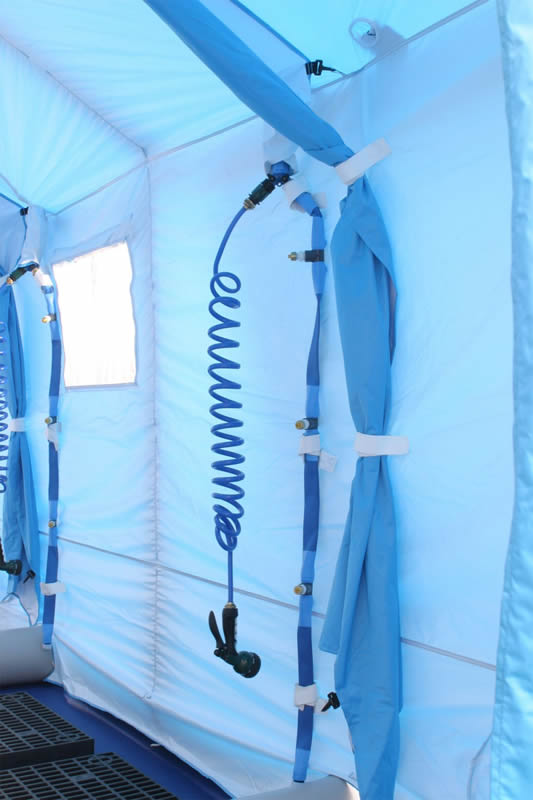 緊急災害時用テント 除染シャワーシステム イメージ